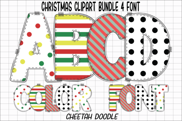 Christmas Clipart: A Festive Color Font for Holiday Designs