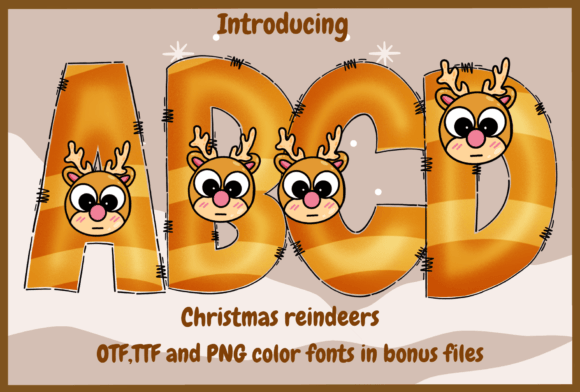 Christmas Reindeers: A Playful Handwriting Font for Festive Projects