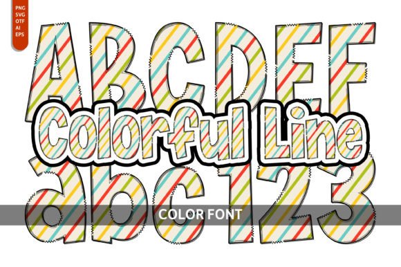 Colorful Line: A Playful Font for Vibrant, Engaging Design