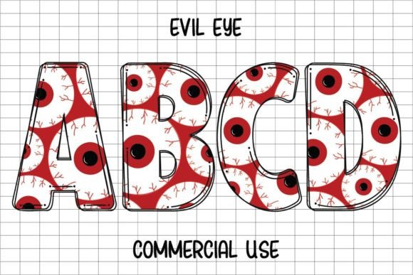 Evil Eye Font: A Detailed, Halloween-Styled Typeface for Bold Designs