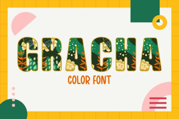 Gracha: Elevating Designs with Botanical Color Font Flair