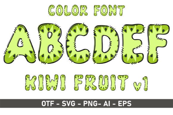 Kiwi V1: A Playful Color Font for Creative Projects