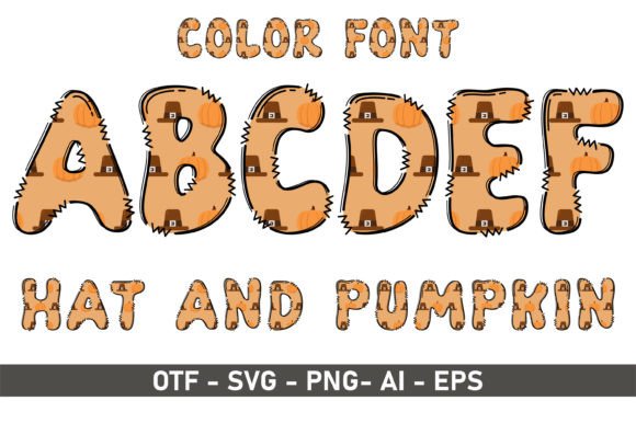 Pilgrim Hat and Pumpkin: A Playful Font for Autumn Designs